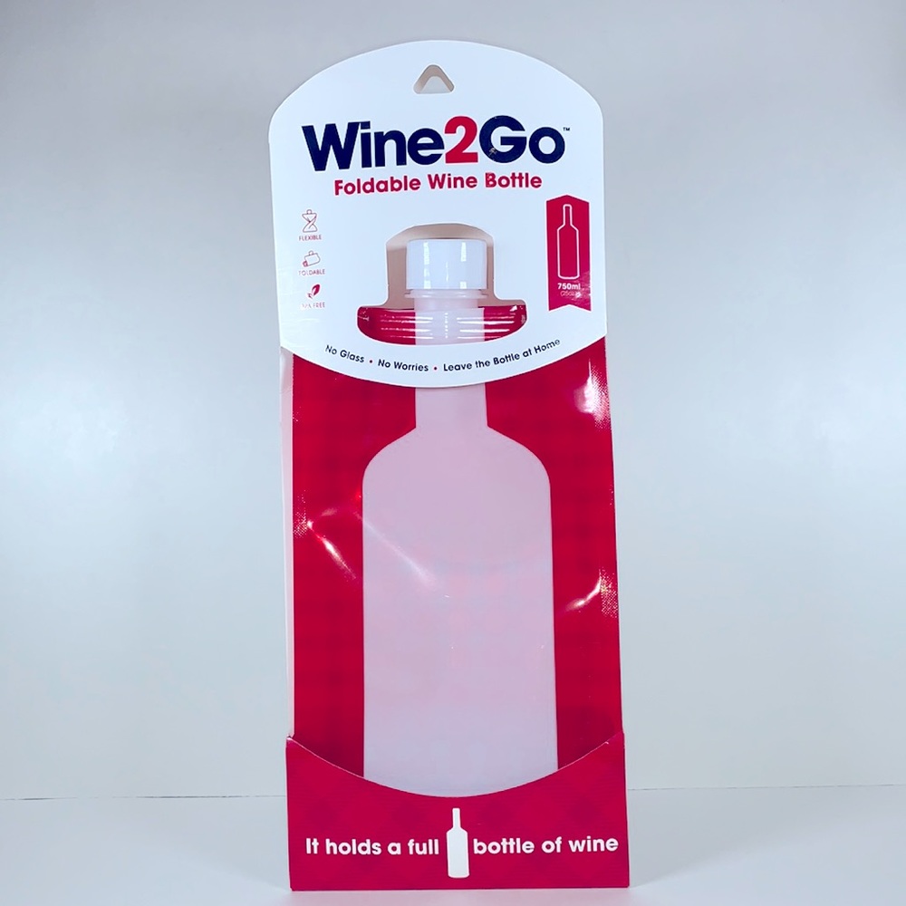 Wine2Go Foldable Wine Bottle NEW